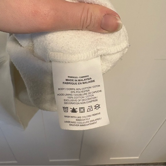 Nike Phoenix Fleece Oversized Cropped Hoodie White Medium - Picture 5 of 7